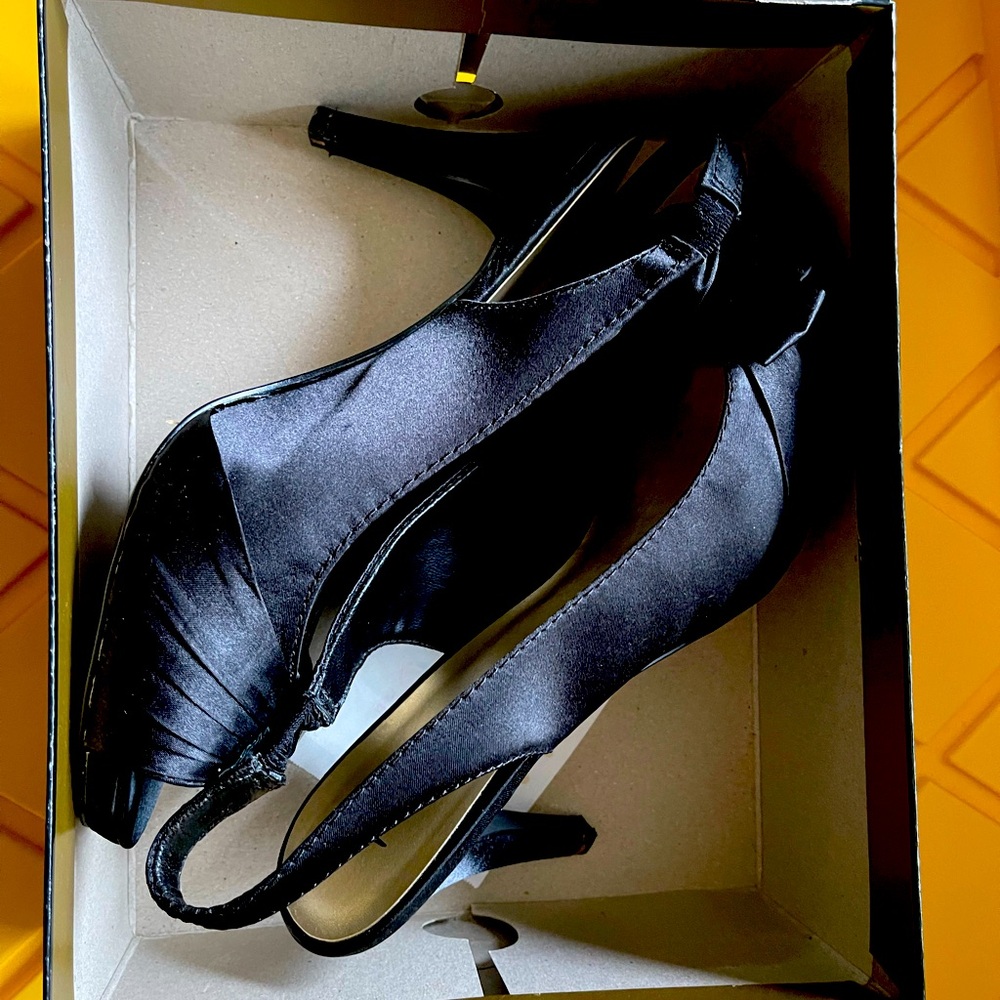 Heels. Size 11. Black satin